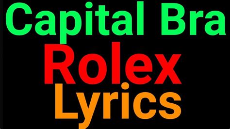 rolex lyrics capital bra|capital bra wikipedia.